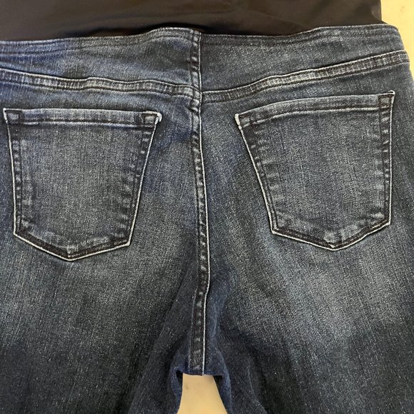 Isabel Maternity Dark Blue Denim Bermuda Short Size 8 - Picture 3 of 6